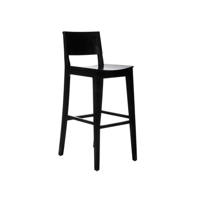 Ahreanna Counter Stool with Solid Wood Frame, Black