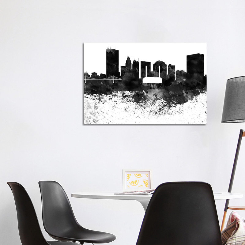 Toledo Skyline - Wrapped Canvas Painting, 101.6 cm H x 66.04 cm W x 3.175 cm D