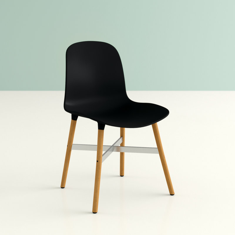 Chaise d’appoint empilable Hermina, Noir