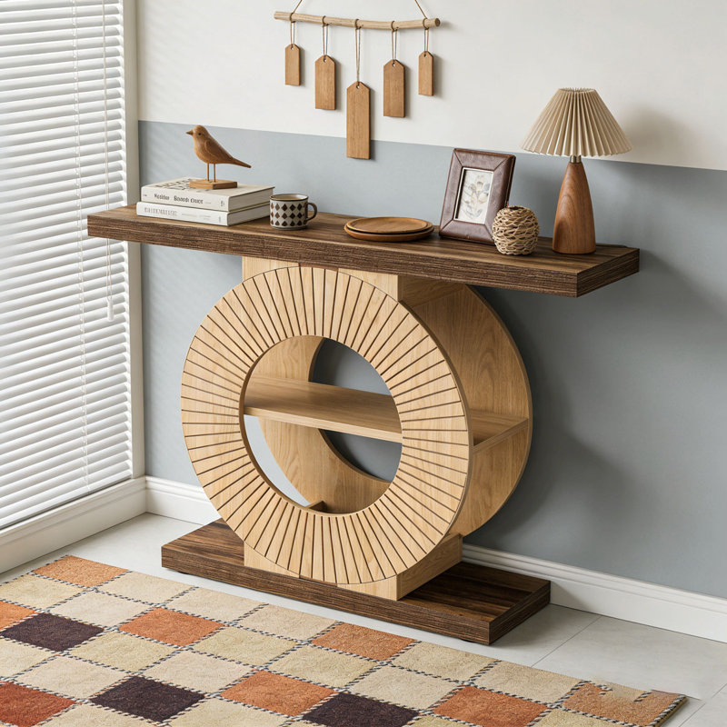 39.3" Console Table, Elegant Wood Sofa Table