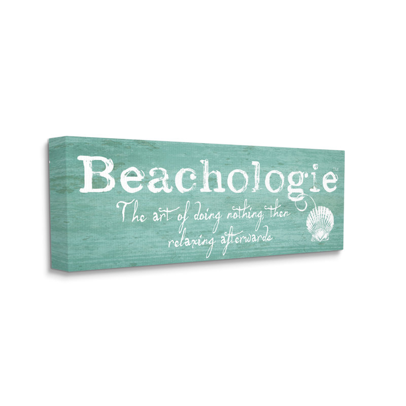 Art mural sur toile Beachologie, H 13 po x l 30 po x P 1,5 po