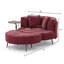 Fauteuil demi-tonneau surdimensionné simple avec repose-pieds-1939951863