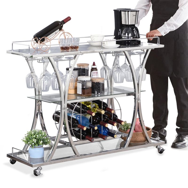 Forbin Serving Cart, Chrome
