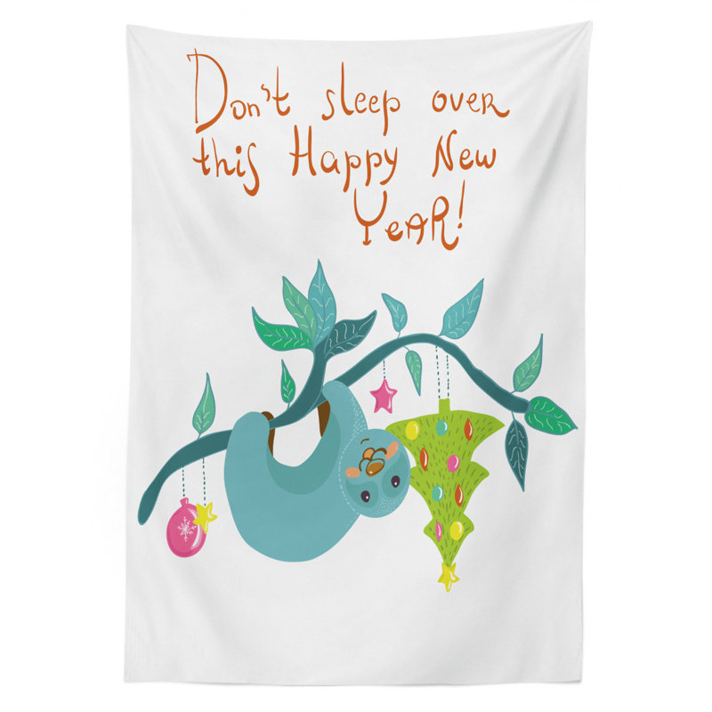 Sloth Tablecloth, 90" x 60"