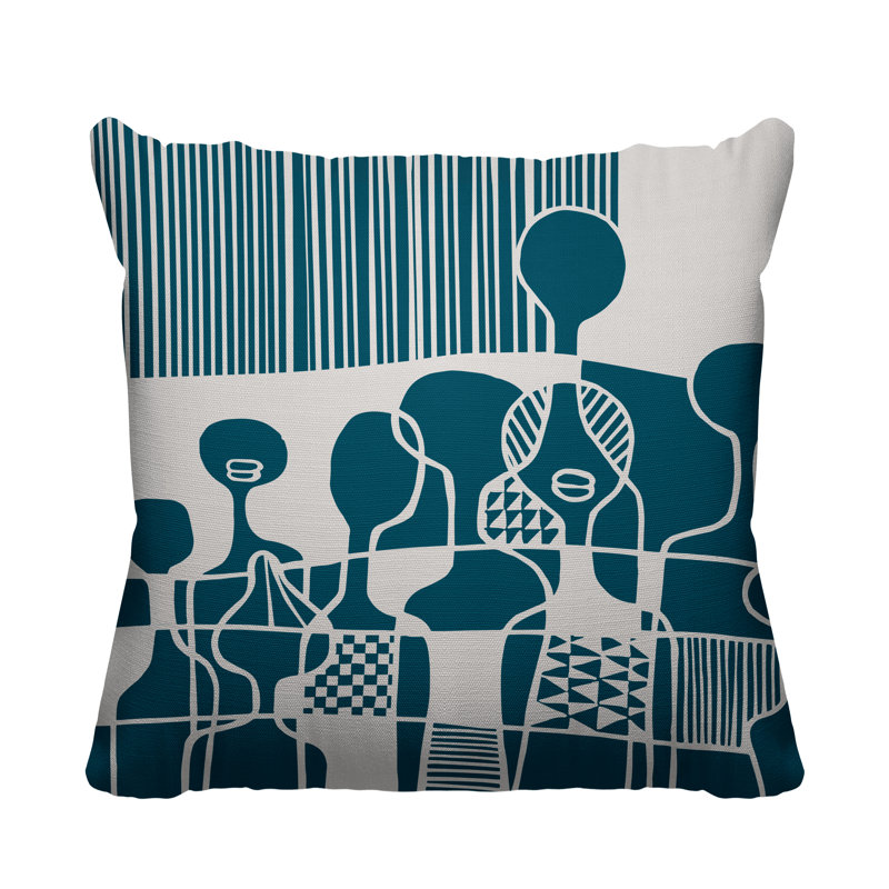 Housse de coussin et insert Ori Oudtoor, L 17 po x H 17 po, Turquoise