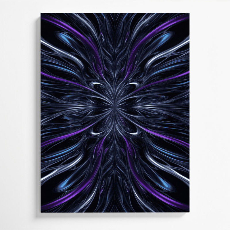 Digital Abstraction 29 Gray Canvas Wall Art, 20" H x 24" W