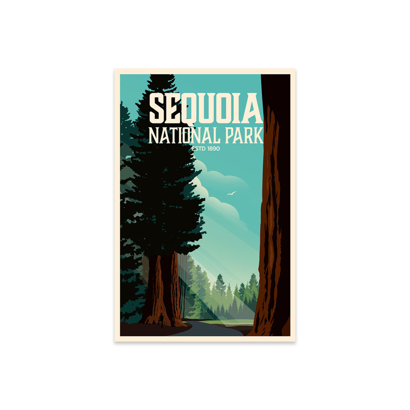 Peinture sur plastique / acrylique, parc national de Sequoia