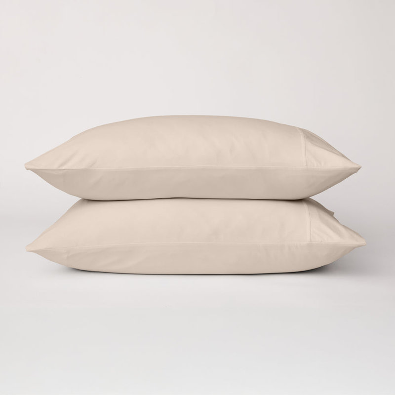 Cloudten Bedding Performance Jersey Pillowcase Set - Standard (Beige), Standard, Beige