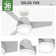 36" Valda 3 - Blade LED Standard Ceiling Fan with Remote Control and Light Kit Included