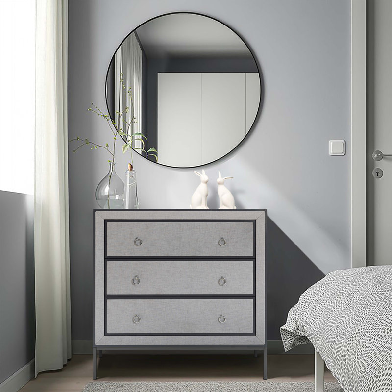 Commode à miroir 3 tiroirs Jannike