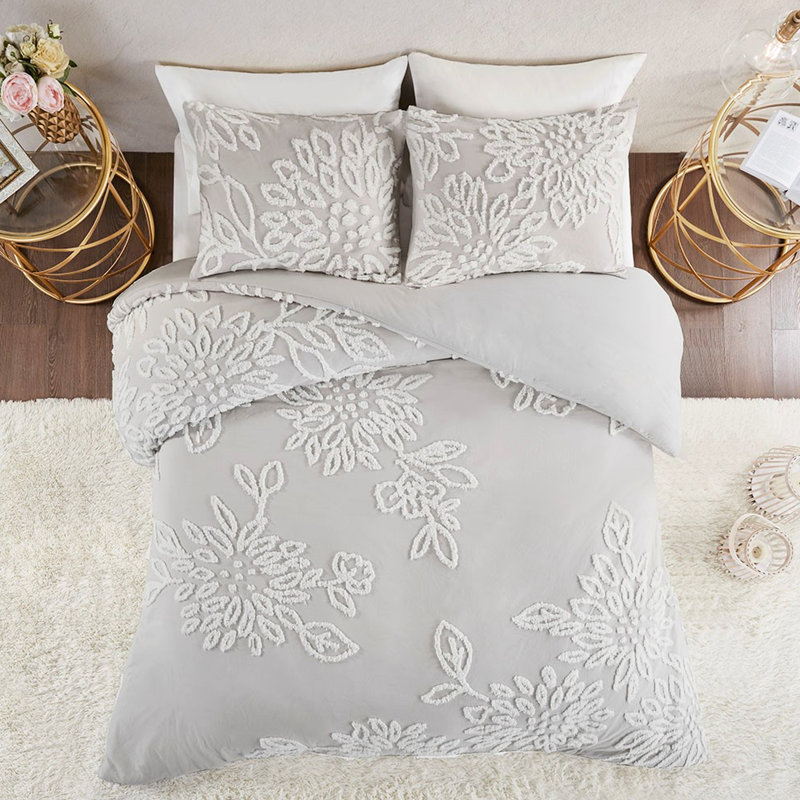 Housse de couette en coton chenille très grand / très grand