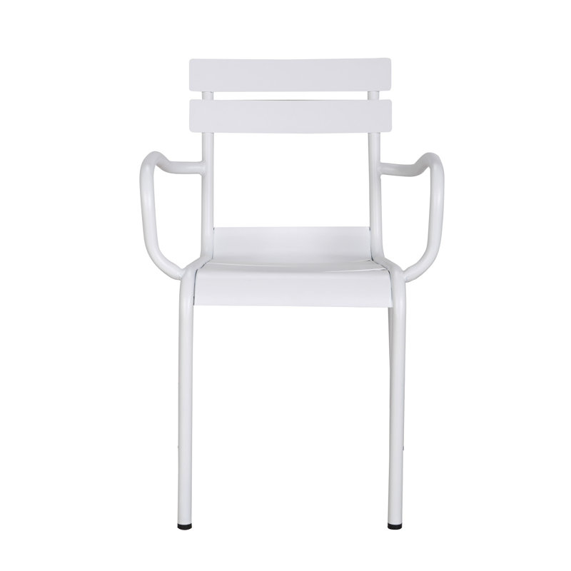 Chaise d'extérieur en métal 74534, Blanc givré