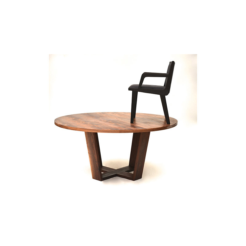 Rasucci Round Dining Table, Ebony