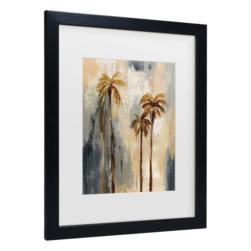 « palm trees i », métal imprimé, Cadre noir, H 14 po x l 11 po x P 0,5 po