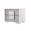 Ensemble de chambre pour grand lit, blanc délavé, gris pierre, ensemble 2 pièces avec table de chevet-131006985