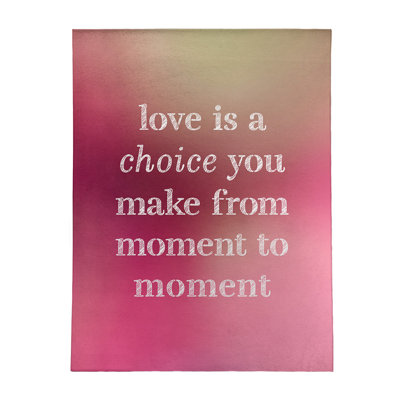 Tapis en polyester multicolore love is a choice quote