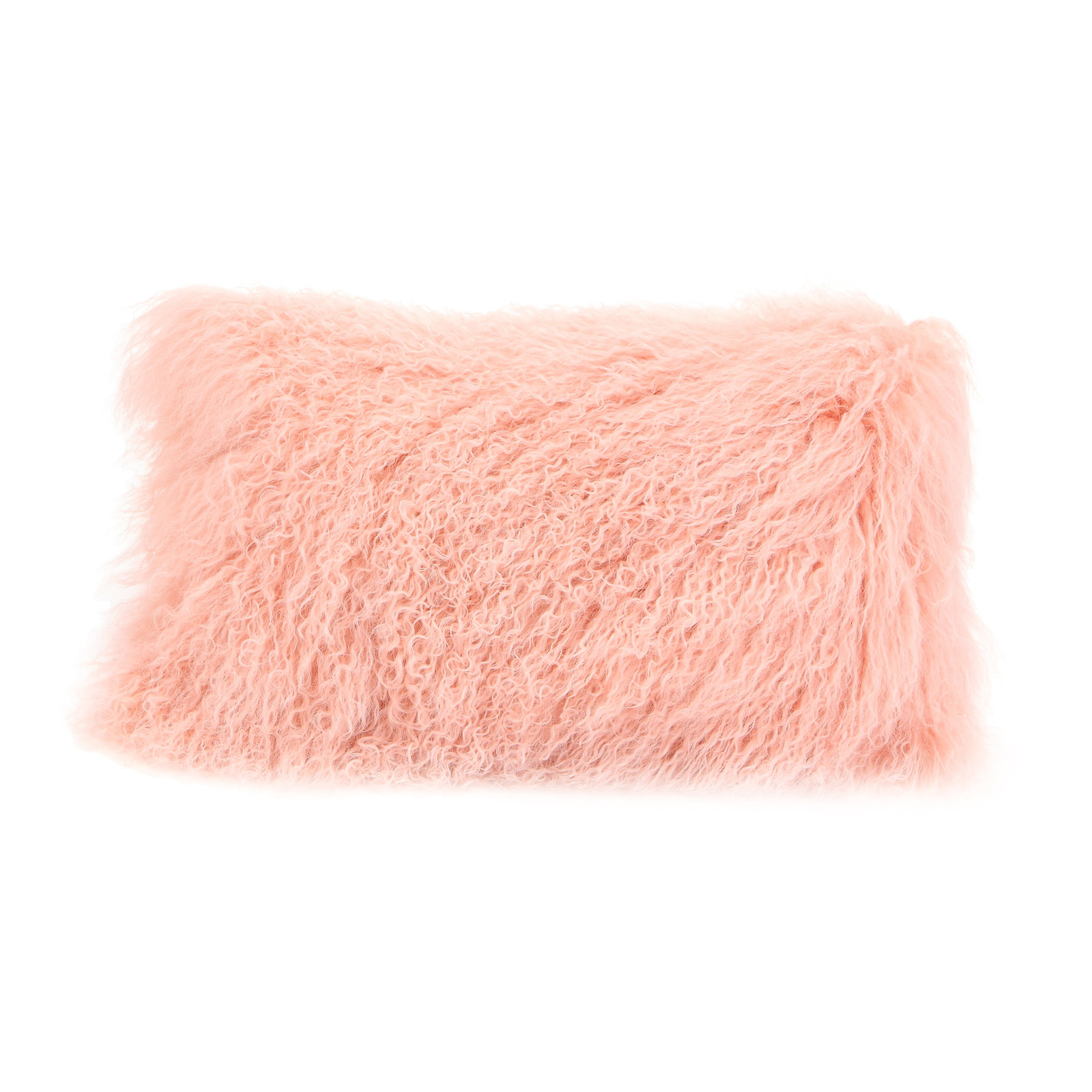 Verner Ruffled Lumbar Throw Pillow, Pink
