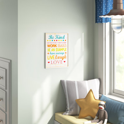 Plaque murale typographique «Abernathy Be Kind Tell The Truth»