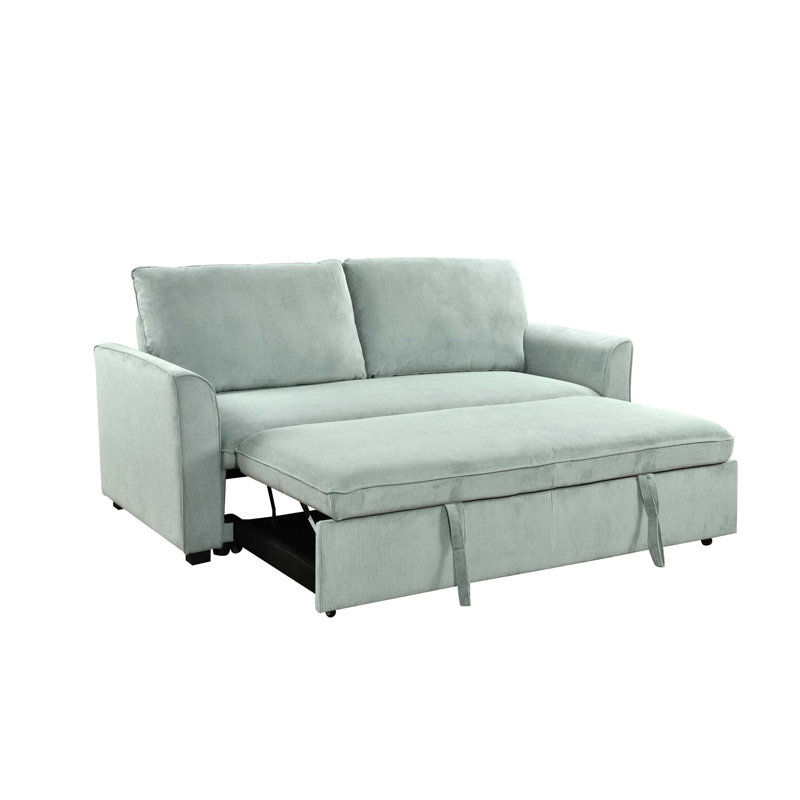 Canapé-lit convertible polyvalent avec dossier réglable pour un confort ultime, Vert clair