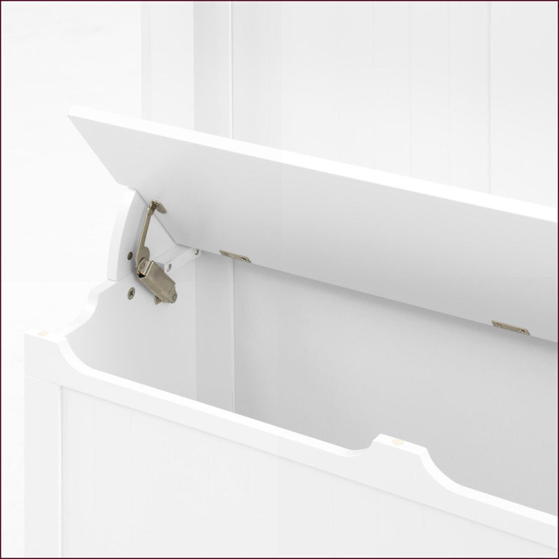 Entryway Hall Tree with Coat Rack, Shoe Storage Bench &amp; 5 Hooks | White | MDF