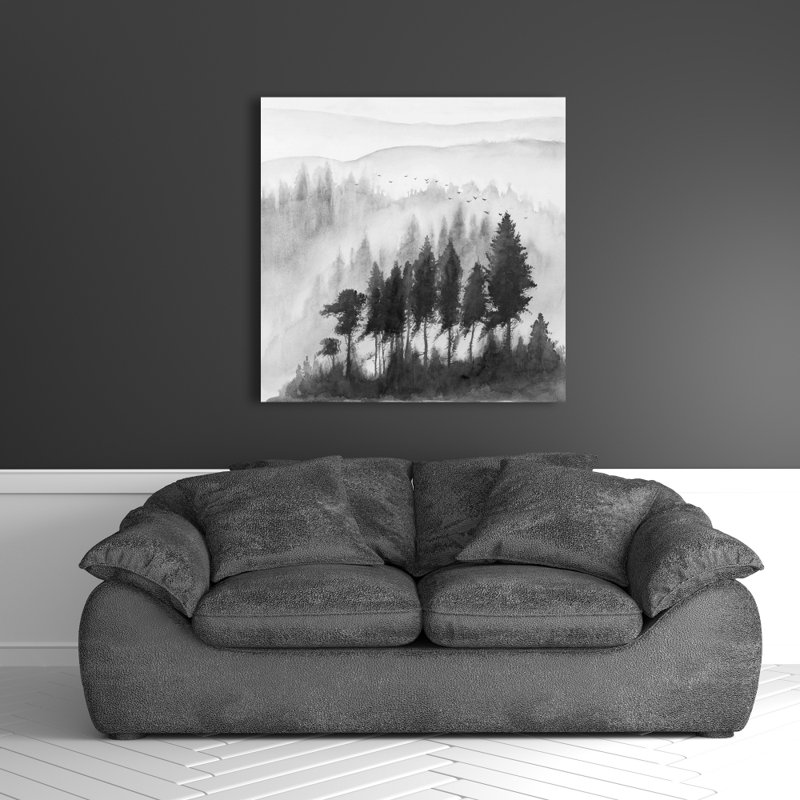 «Mono Mountains», aquarelle sur toile | Décoration intérieure