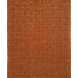 Geometric Area Rug in Orange