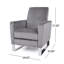 Fauteuil inclinable moderne avec coussins moelleux et pieds en acier inoxydable-977691151