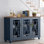 Buffet décoratif 3 portes Anadia avec tablettes réglables