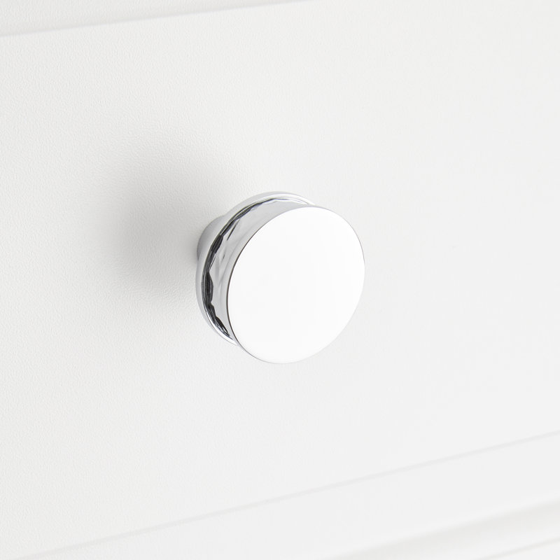 Poignée d'armoire ronde 1-1 / 2 "Lazzara, Chrome poli
