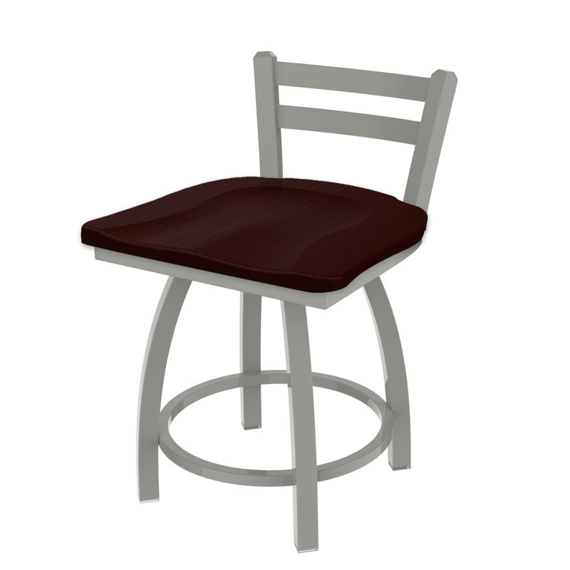 Tabouret de coiffeuse 411 Jackie, Bois - érable moyen, Nickel anodisé