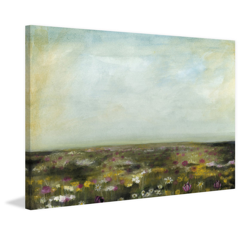 Floral Fields II - reproduction d'art sur toile, H 8 po x l 12 po x P 1,5 po