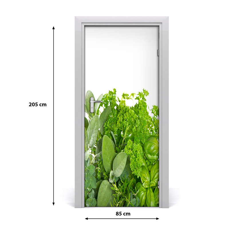 Herb Door Decal, 205cm H x 85cm W