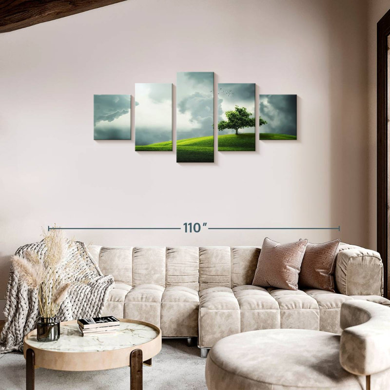 Cloudy Field, 34" H x 74" W