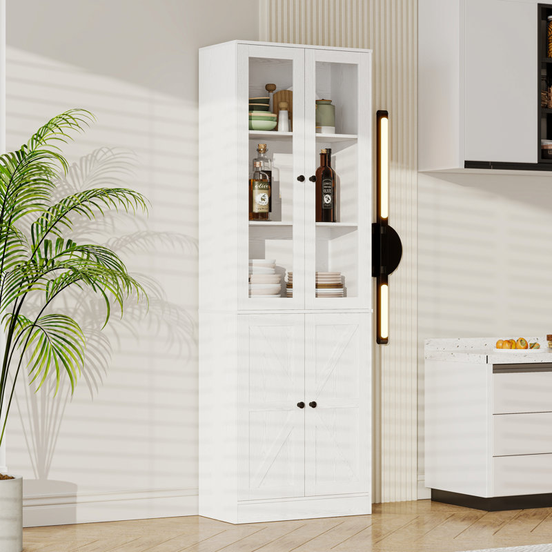 70.9'' H kitchen Pantry Storage Cabinet, White