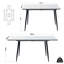 Extendable Metal Base Dining Table-1953154812