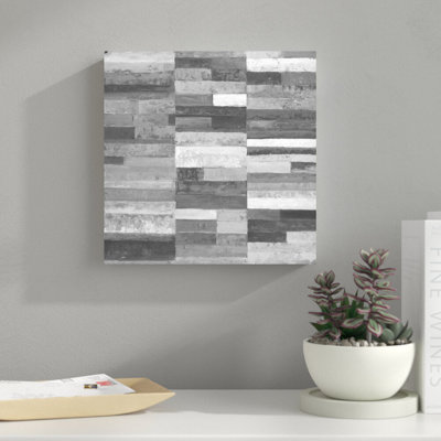 Abstrait brique grise - reproduction d'art sur toile tendue