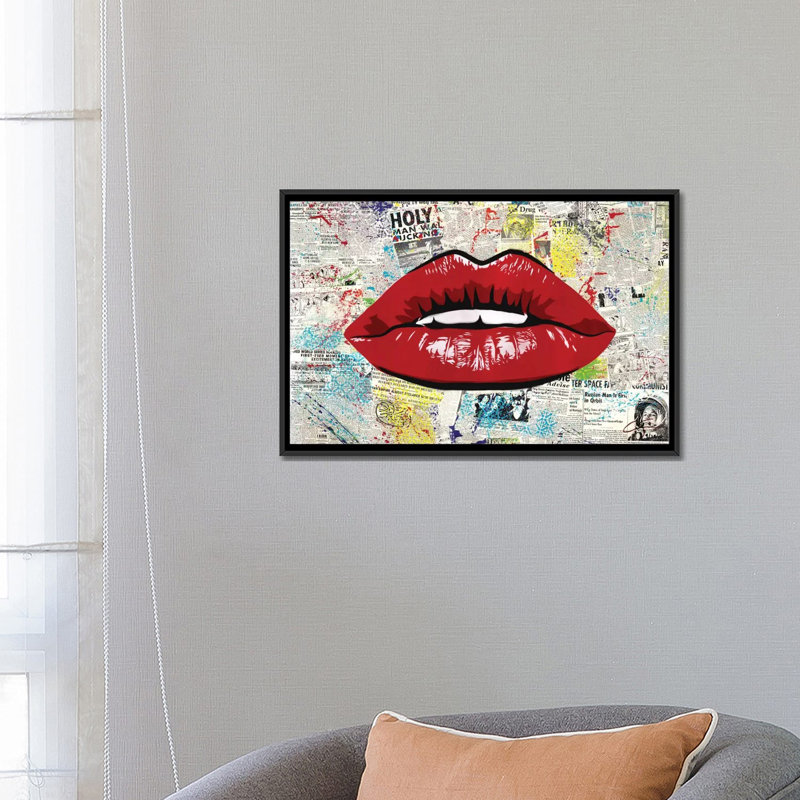« first baiser », reproduction d’impression sur toile tendue, H 18 po x l 26 po x P 1,5 po, Toile tendue, Pas de tapis