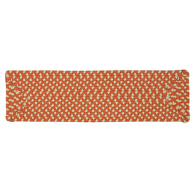 Tapis d'escalier Marathovounos - Feu de joie, Tapis d'escalier simple, Mandarine