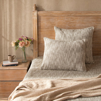 Earthy Brown Handmade Cotton Bed Cover, 90" x 108" – Textured Oversized Bedspread 