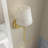 Bekki 1-Light Cloud Glass Wallchiere Steel Dimmable Gold Wall Sconce