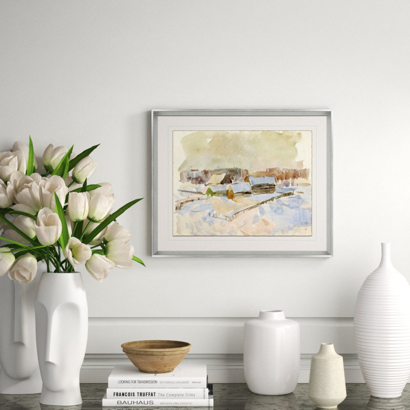 Giclee Print by Soicher Marin Archives, Silver, 17.5" H x 21.5" W x 1.25" D, Beige