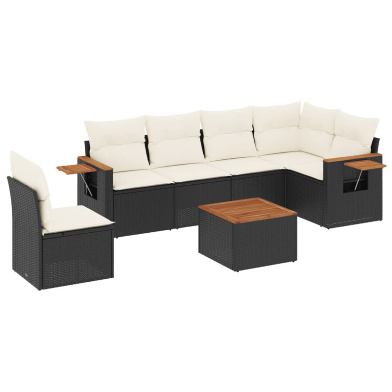 Grand canapé modulaire en rotin PE Vidaxl
