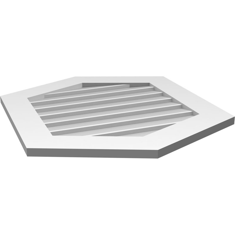 Ventilé vertical à pignon vertical en uréthane 5/12, H 30 po x l 26 po x P 1 po