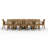 12 - Person Teak Wood Patio Dining Set with Rectangular Table