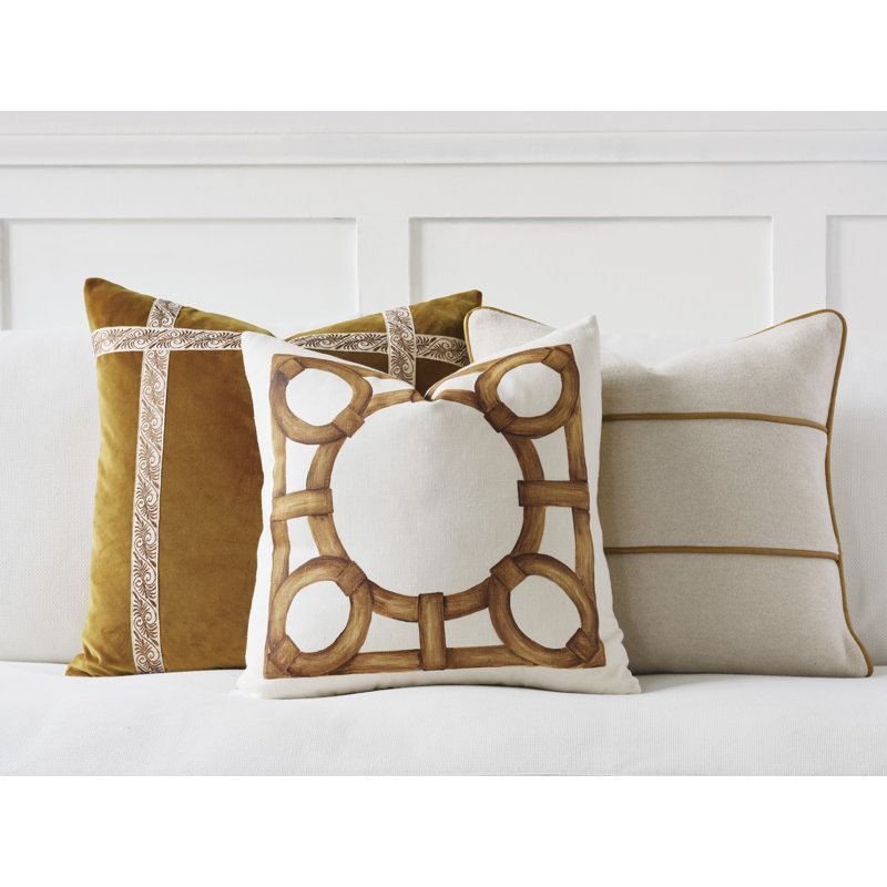 Monogram Linen Square Pillow Cover & Insert