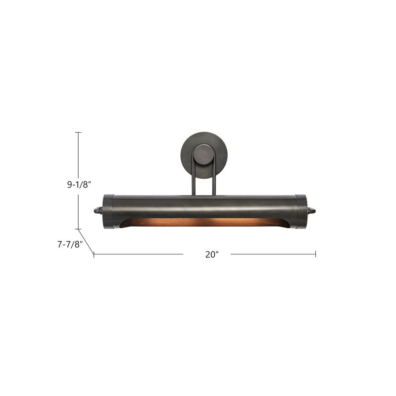 Wynwood Wall Mounted Picture Light, Urban Bronze, 9.13" H x 20" W x 7.88" D