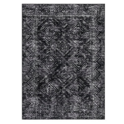 Tapis lavables pour salon Tapis rétro pour chambre à coucher Tapis antidérapant à motif géométrique Tribal antidérapant Tapis pour salle à manger