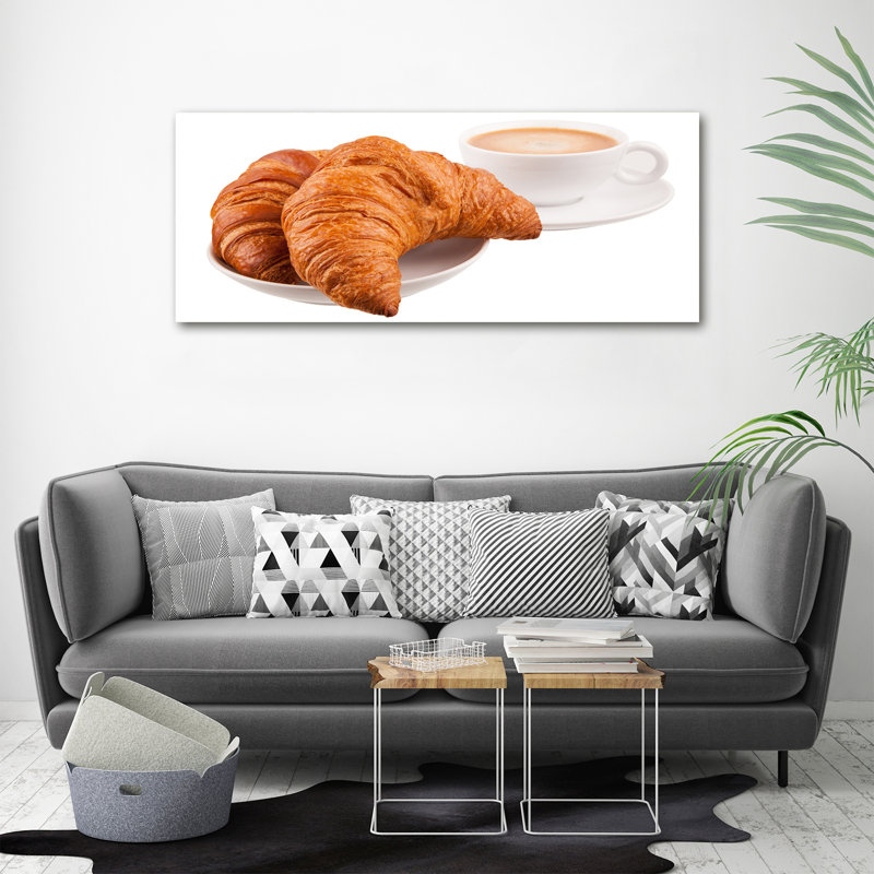 Croissants And Coffee - Wrapped Canvas Print