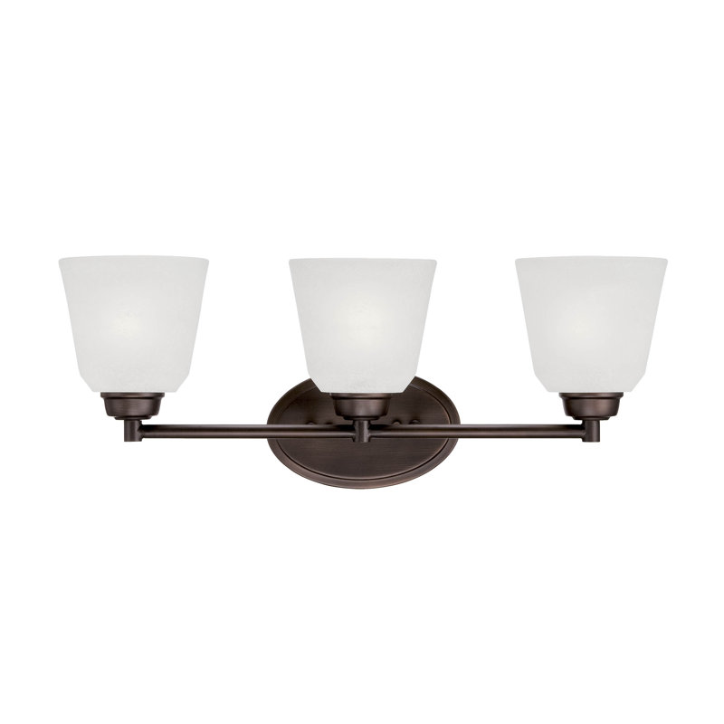 Éclairage pour salle de bain 3 lumières Thatcham, Bronze huilé
