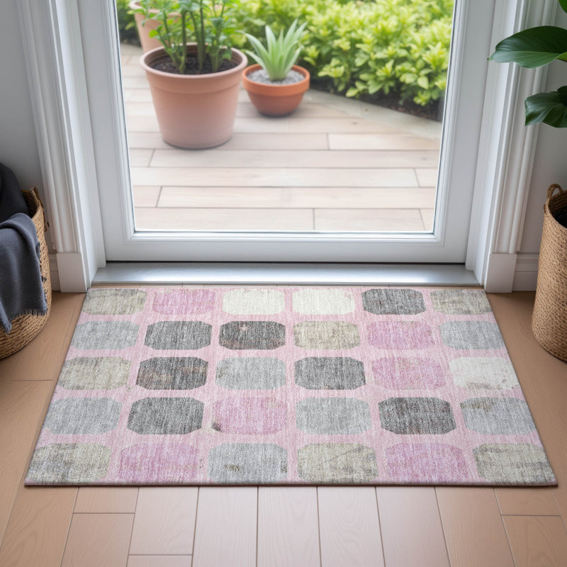 Machine Washable Indoor/Outdoor Chantille ACN2182 Geometric Rug, Rectangle 1'8" x 2'6"